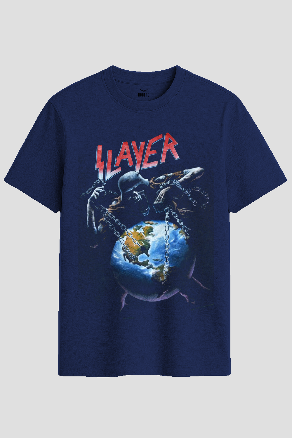 Slayer Chained Globe Vintage Thrash Metal Graphic T-Shirt