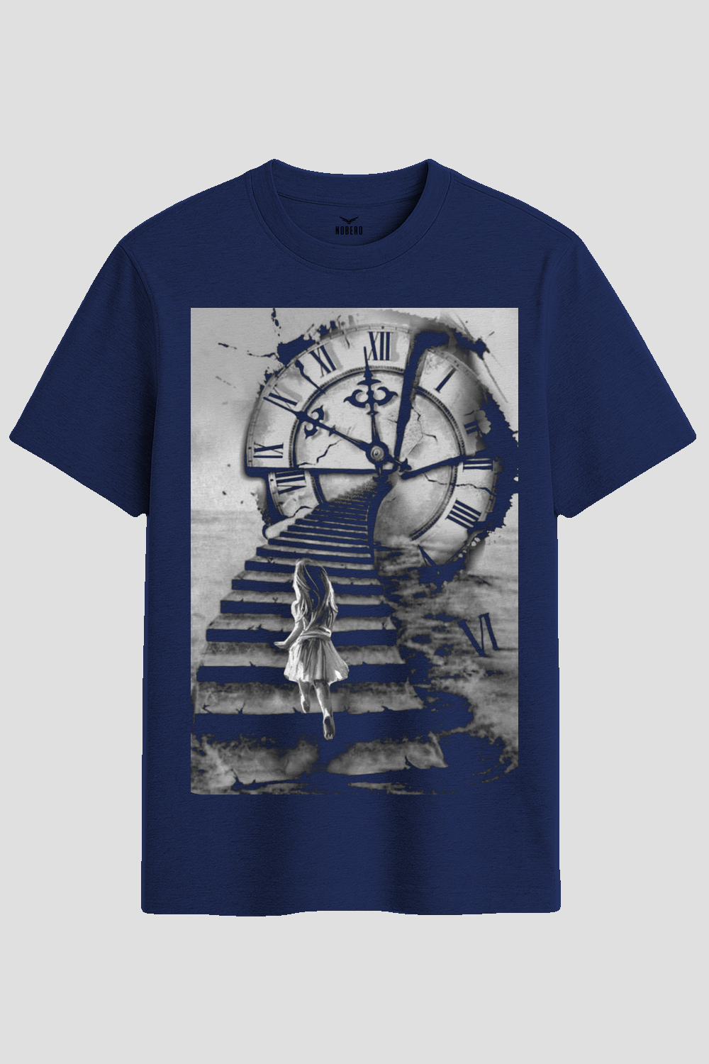Surreal Stairway to Time Graphic T-Shirt