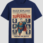 Vintage Daily Planet Superman Comic Graphic T-Shirt