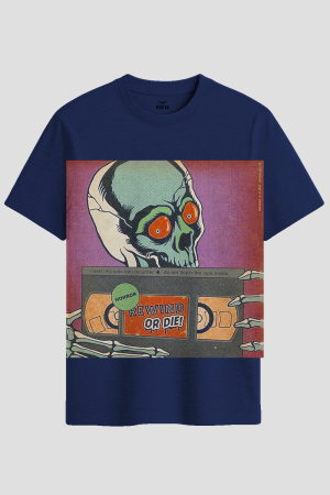 Rewind Or Die Vintage Horror VHS Graphic T-Shirt