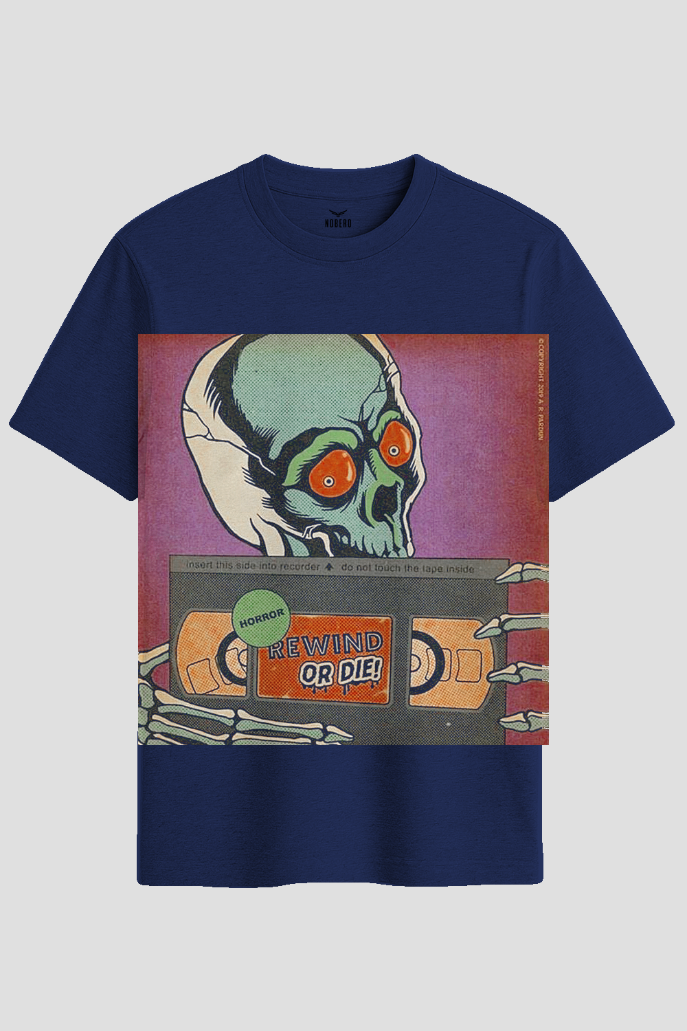 Rewind Or Die Vintage Horror VHS Graphic T-Shirt