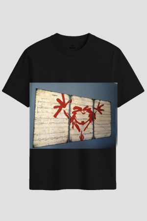 Grunge Rock Oceans Sheet Music Graphic T-Shirt