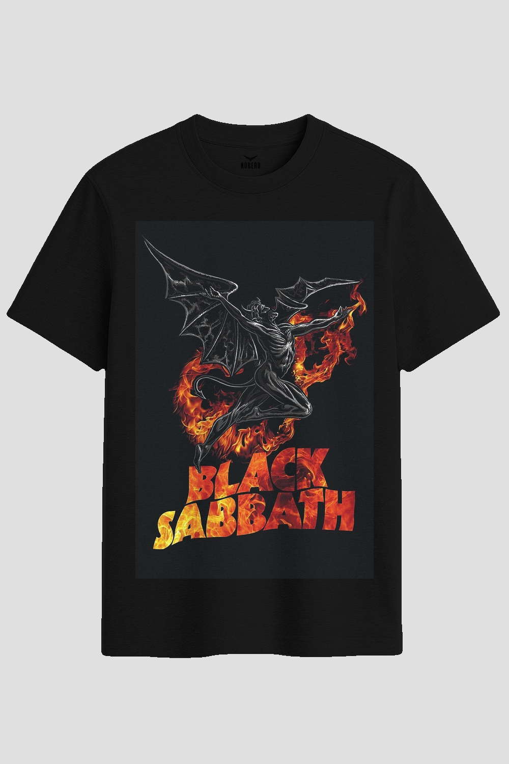 Black Sabbath Fiery Winged Demon Graphic T-Shirt