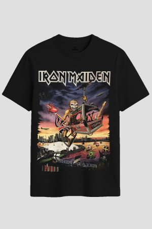 Iron Maiden Eddie Cable Car Heavy Metal Graphic T-Shirt