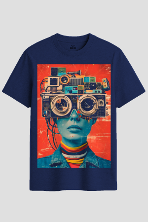 Retro Cyberpunk Visionary Graphic T-Shirt