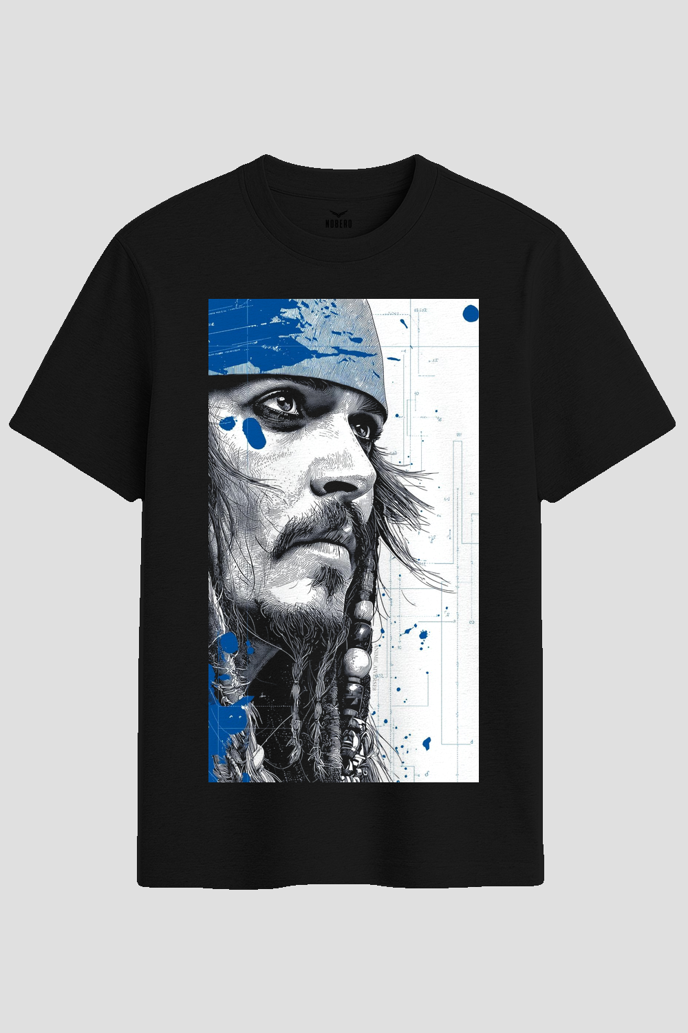 Pirate Captain Sketch Graphic T-Shirt