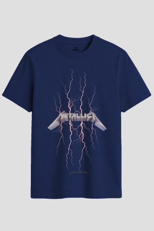 Metallica Lightning Rock Band Graphic T-Shirt