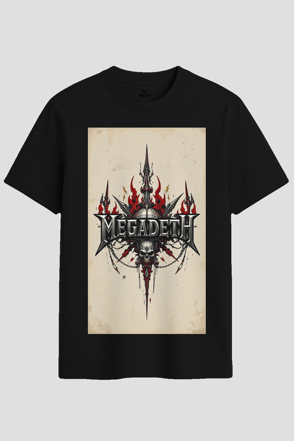 Megadeth Gothic Skull Metal Graphic T-Shirt