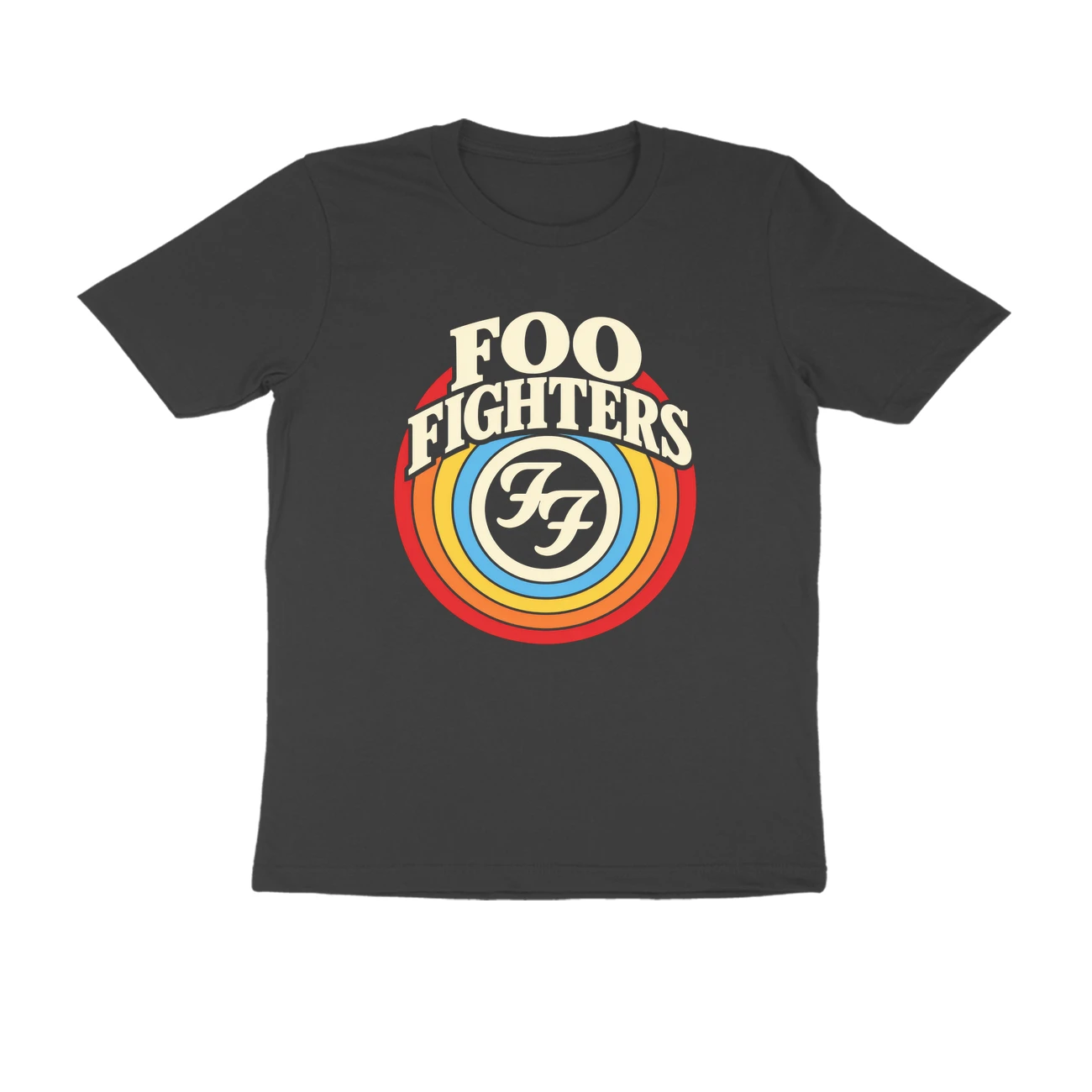 Foo Fighters Retro Rainbow Graphic T-Shirt