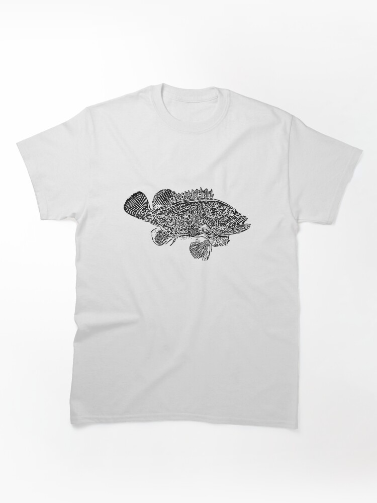 Snowy Grouper Black Print Classic T-Shirt