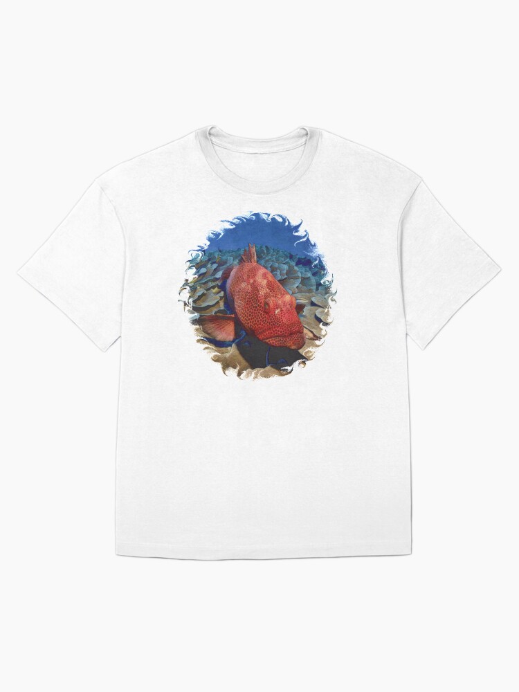Grouper Fish On Coral Oversized T-Shirt