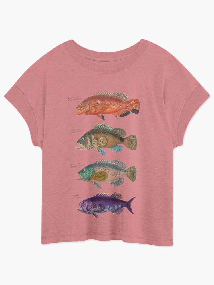 Grouper Species Sea Bass Fish Fishing Angling Gulf Mexico Caribbean Relaxed T-Shirt