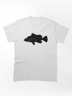 Nassau Grouper Fish Silhouette (Black) Classic T-Shirt