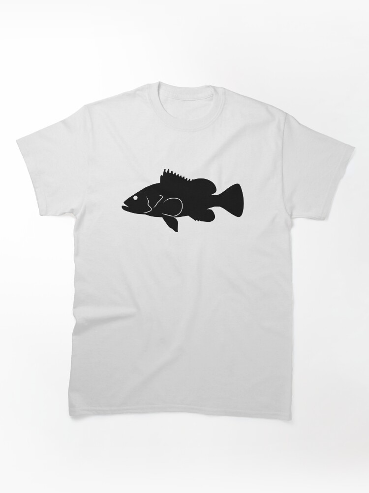 Nassau Grouper Fish Silhouette (Black) Classic T-Shirt