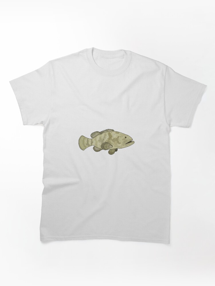 Grouper fish cartoon illustration Classic T-Shirt