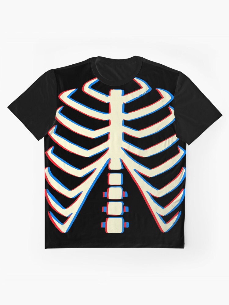 RGB Skeleton Rib T-shirt Graphic T-Shirt