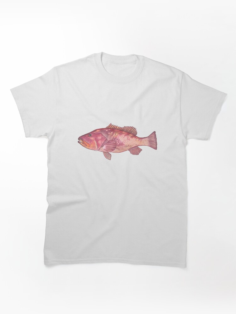 Red Grouper Hand Drawn Fish Art Fishing Classic T-Shirt