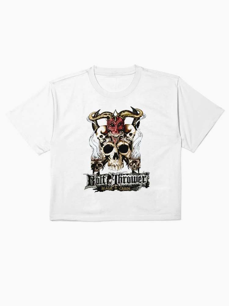 White Skull Death Metal Boxy T-Shirt