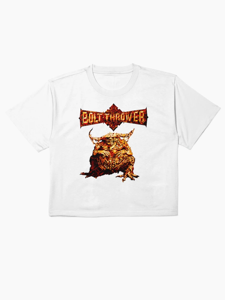 Heavy Metal Monster With Typography Boxy T-Shirt