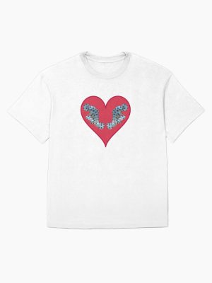 Mirrored Panther Grouper Heart * Graphic Nature Illustration |  Oversized T-Shirt