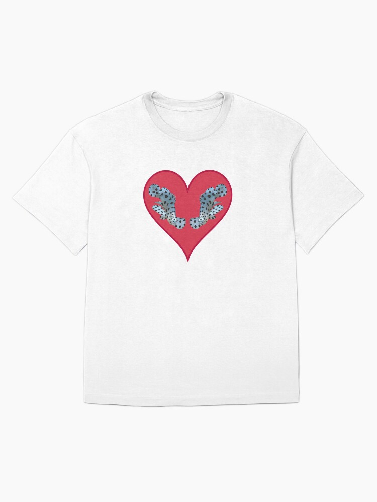 Mirrored Panther Grouper Heart * Graphic Nature Illustration | Oversized T-Shirt