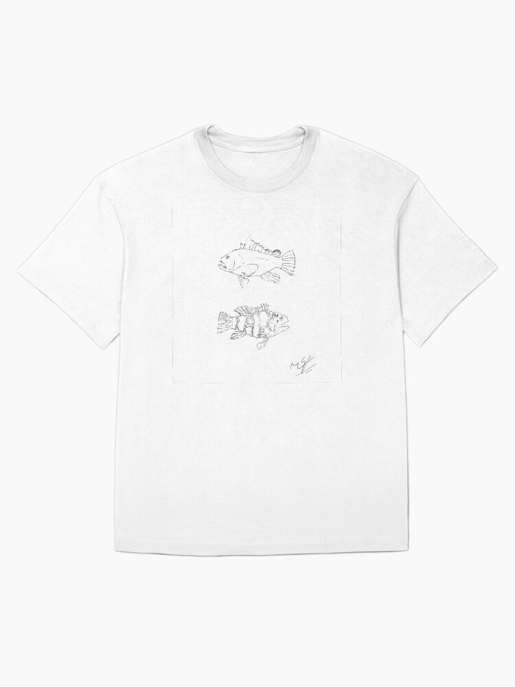The Grouper Fish sketch Oversized T-Shirt