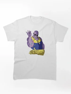 Purple Muscular Figure with Golden Gauntlet Classic T-Shirt
