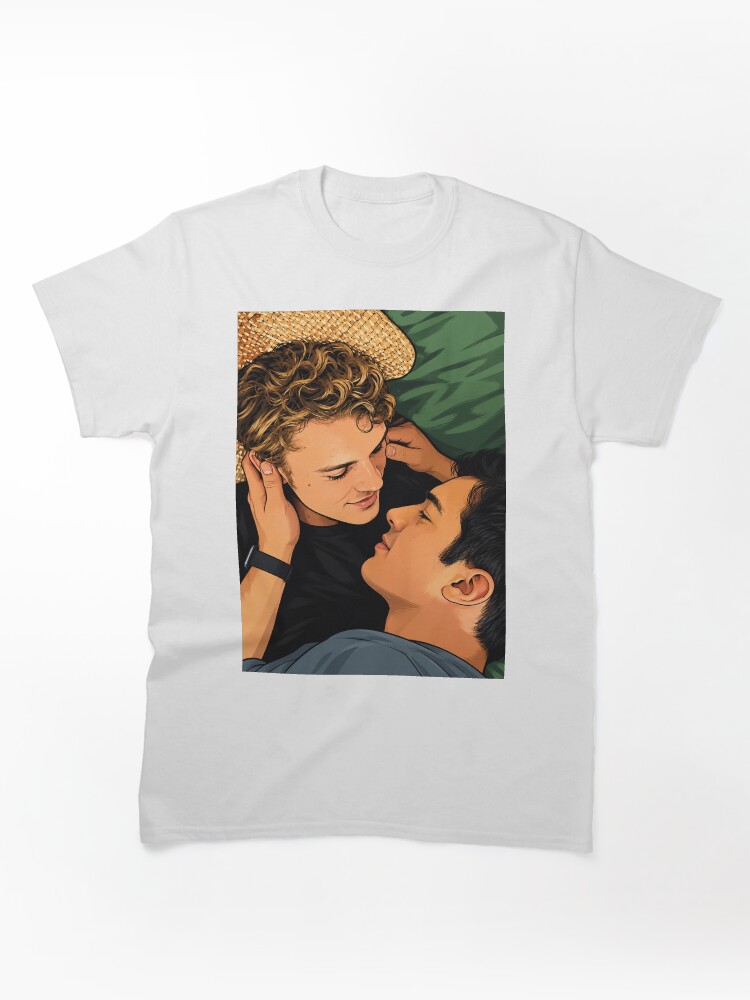 Passionate look between Shane (Hudson Williams) and Ilya (Connor Storrie) from Heated Rivalry - Fan art Classic T-Shirt