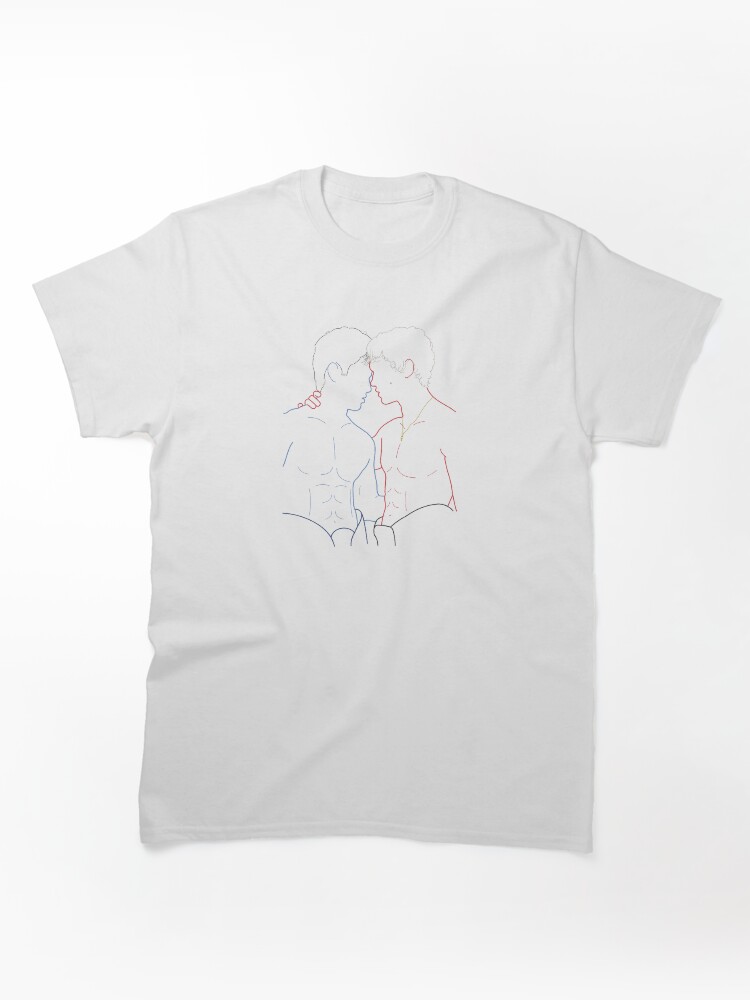 Heated Rivalry Shane and Ilya Poster Line Art (w/freckles and mole) Classic T-Shirt