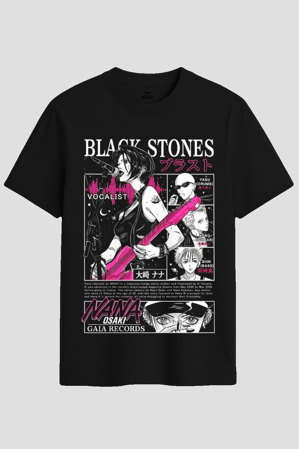 Nana Osaki Black Stones Punk Anime Graphic T-Shirt