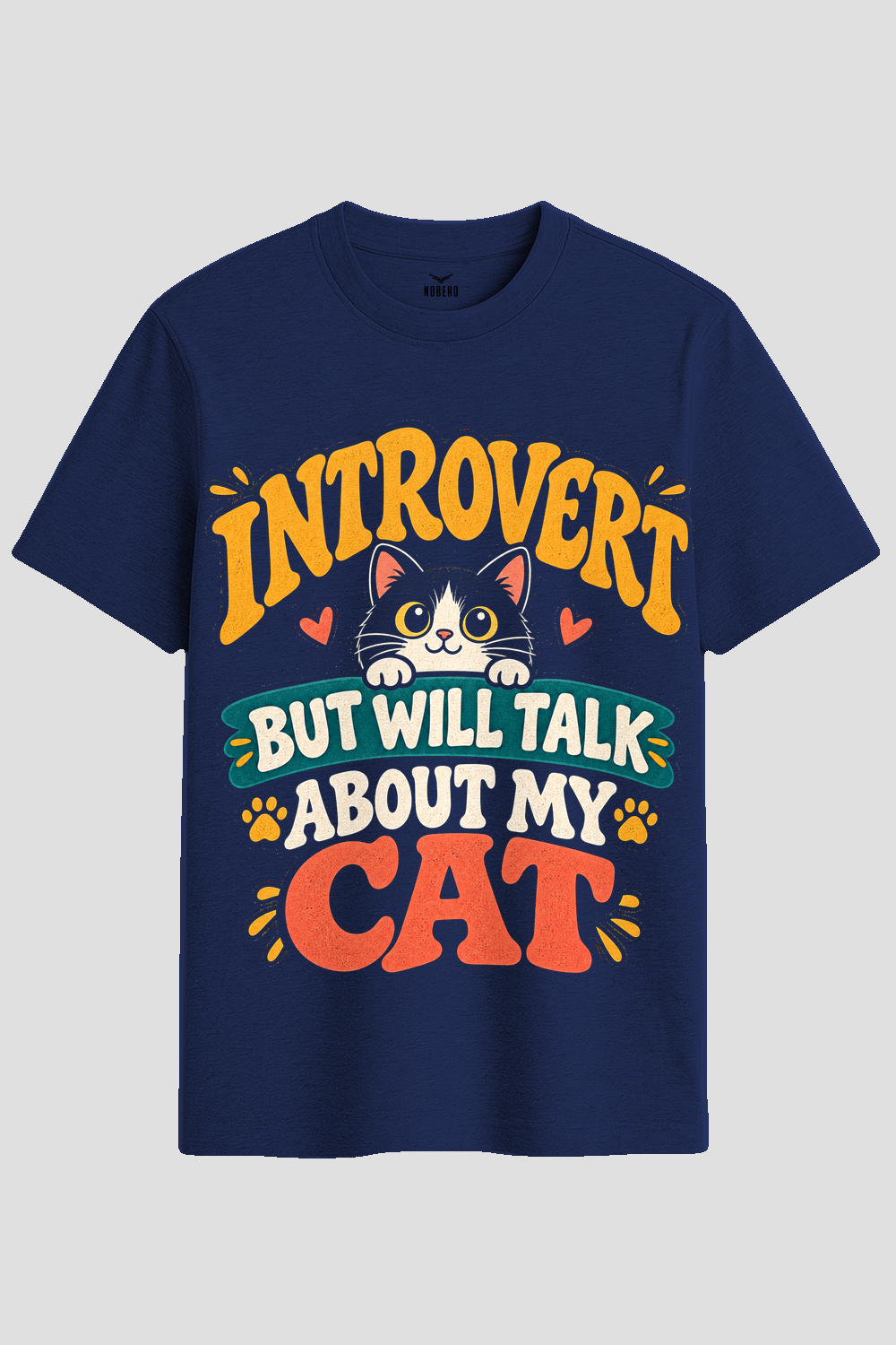 Introvert But Will Talk About My Cat Graphic T-Shirt