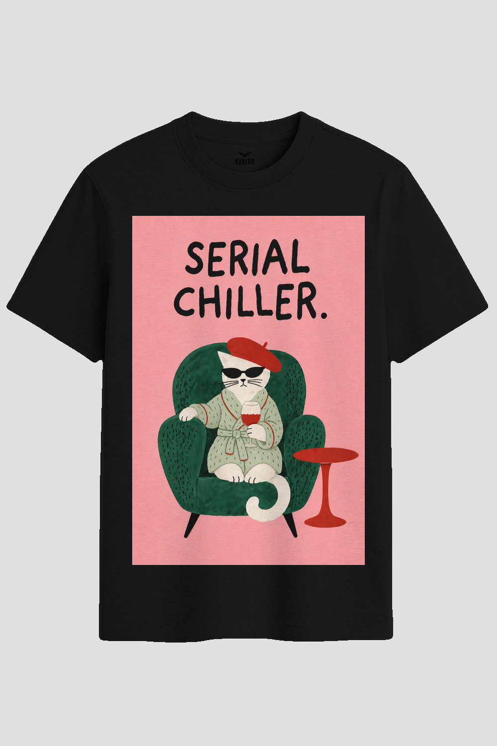 Serial Chiller Cool Cat Graphic T-Shirt