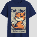 Sassy Cat-itude Deal With It Graphic T-Shirt