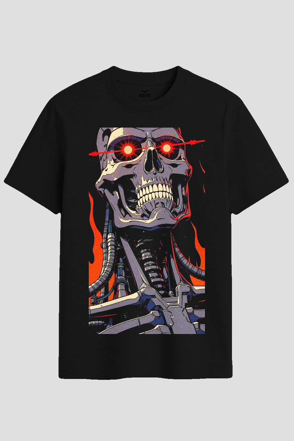 Cyborg Skull Endoskeleton Graphic T-Shirt