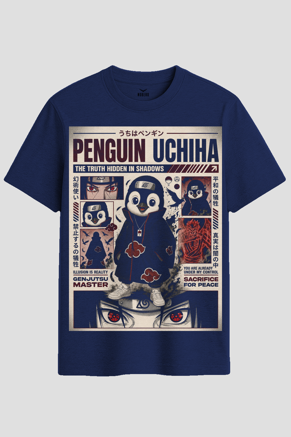 Penguin Uchiha Genjutsu Master Graphic T-Shirt