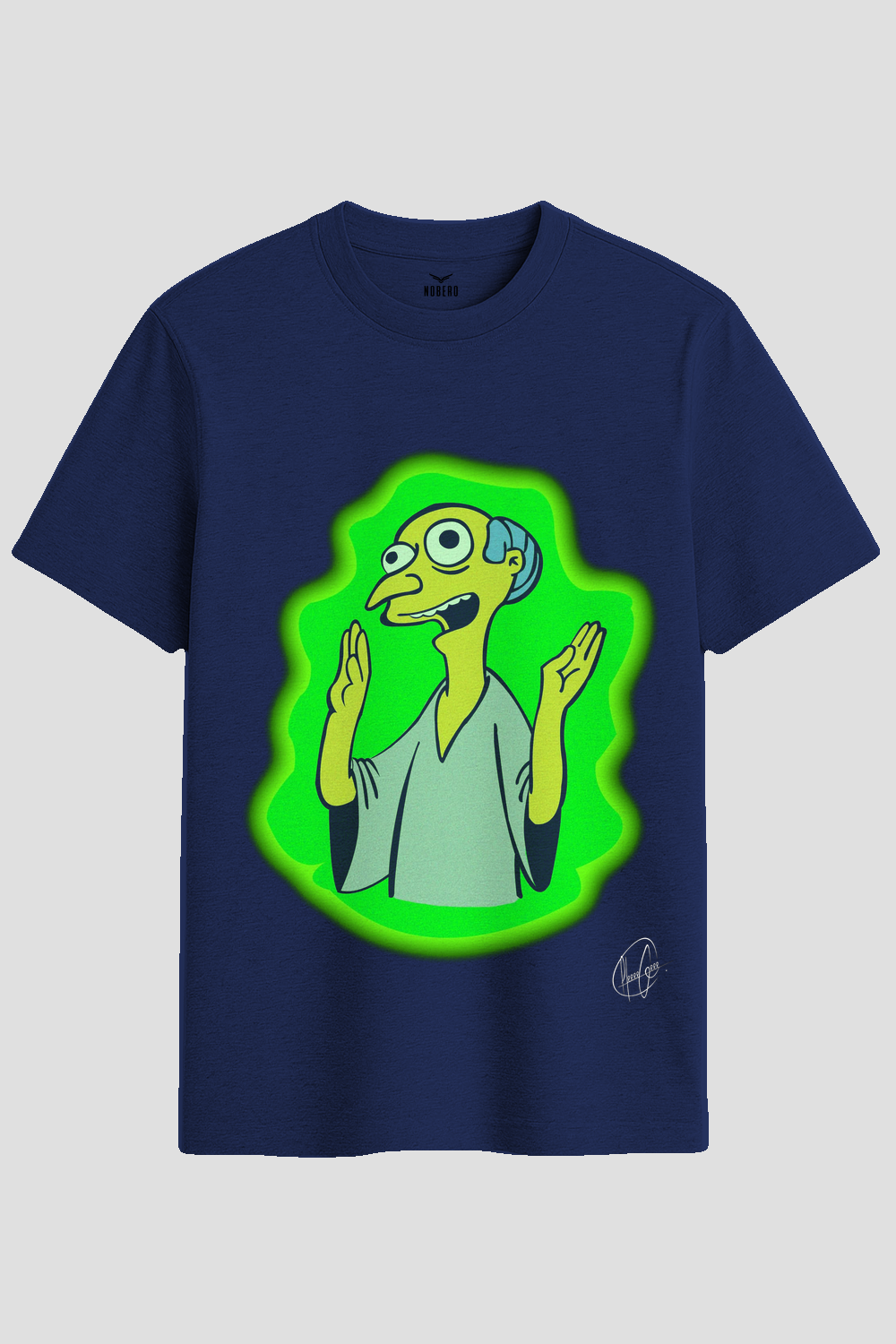 Glowing Alien Cartoon Parody Graphic T-Shirt
