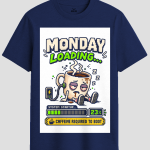Monday Loading Caffeine Pixel Art Graphic T-Shirt