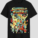 Springfield Fighter Retro Arcade Graphic T-Shirt