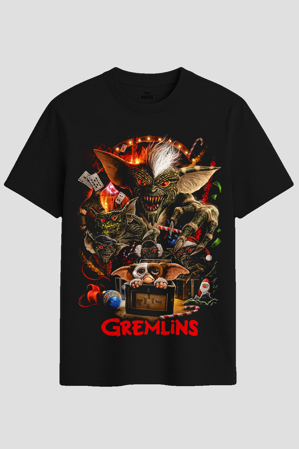 Vintage Gremlins Gizmo and Stripe Graphic T-Shirt
