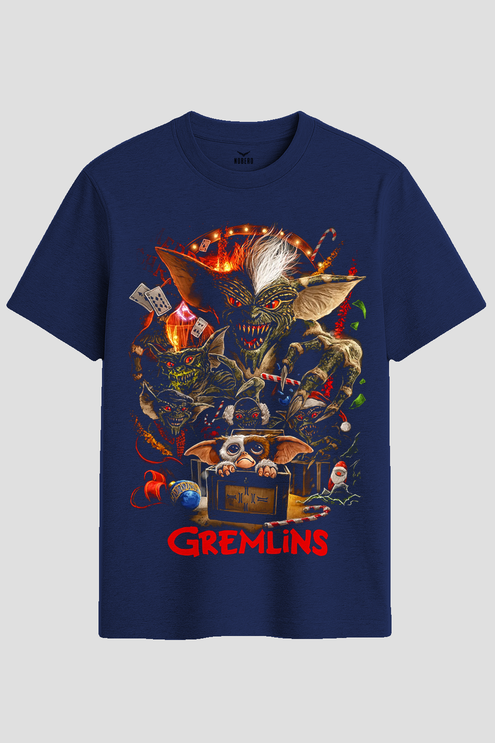 Gremlins Retro Gizmo & Stripe Graphic T-Shirt