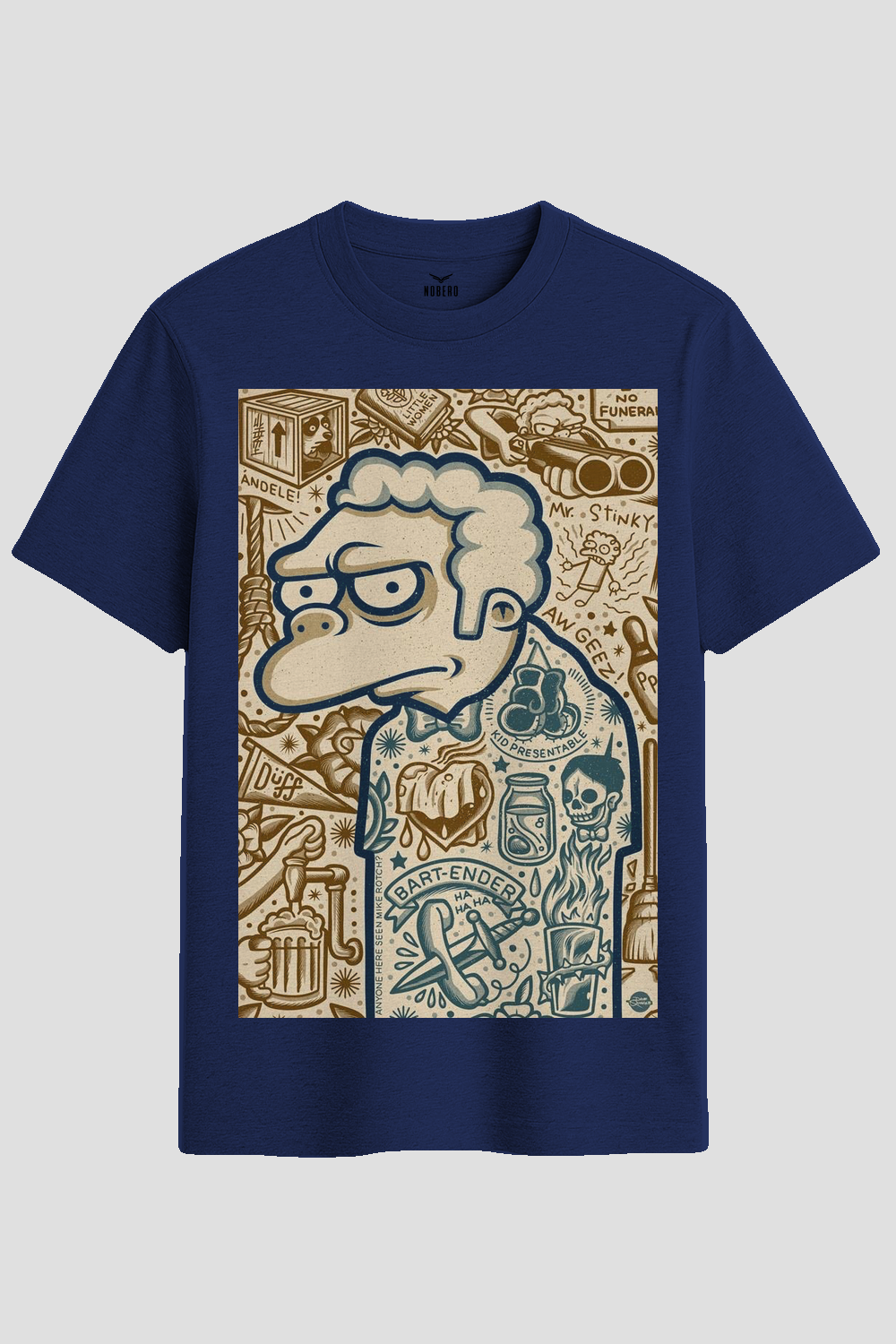 Vintage Bartender Tattoo Flash Graphic T-Shirt