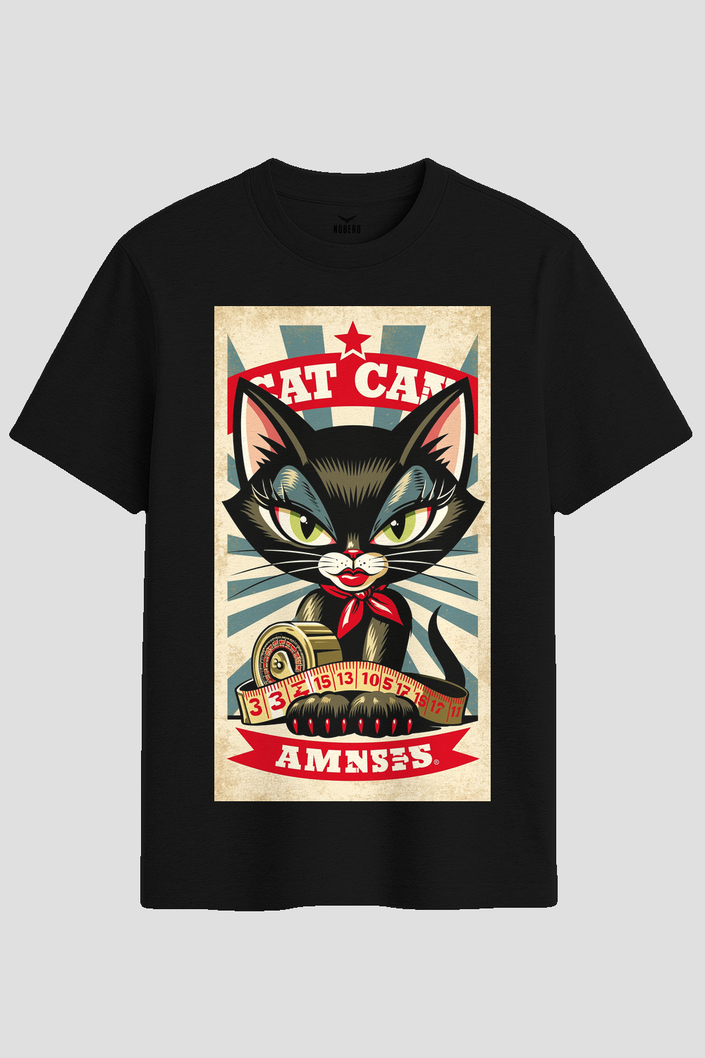 Vintage Sassy Black Cat Graphic T-Shirt