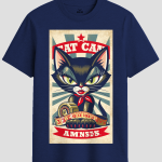 Retro Vintage Circus Cat Graphic T-Shirt