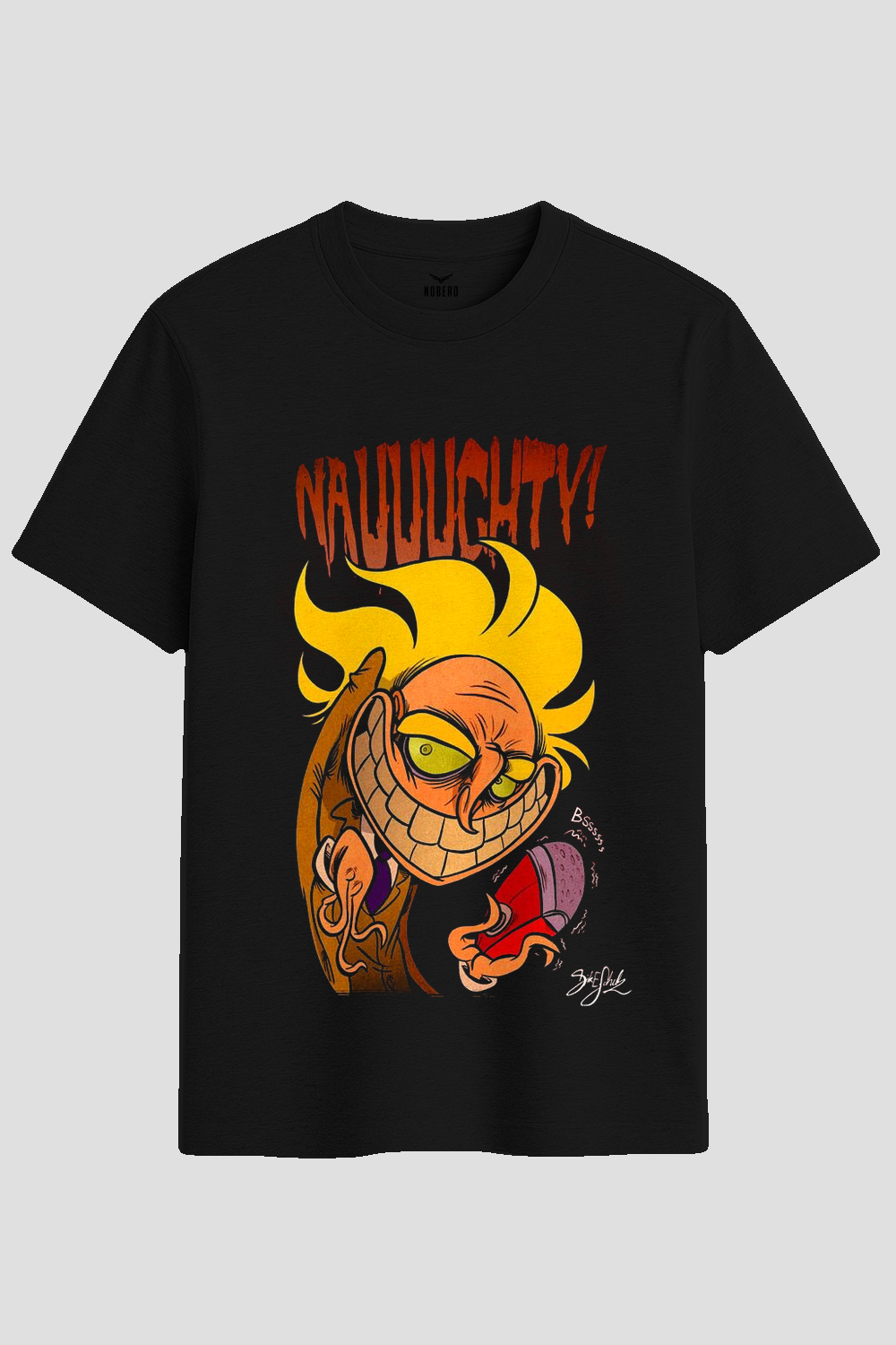 Freaky Fred Nauuughty Cartoon Graphic T-Shirt