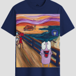 Courage The Scream Fine Art Parody Graphic T-Shirt