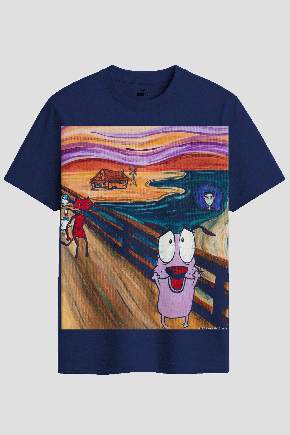 Courage The Scream Fine Art Parody Graphic T-Shirt