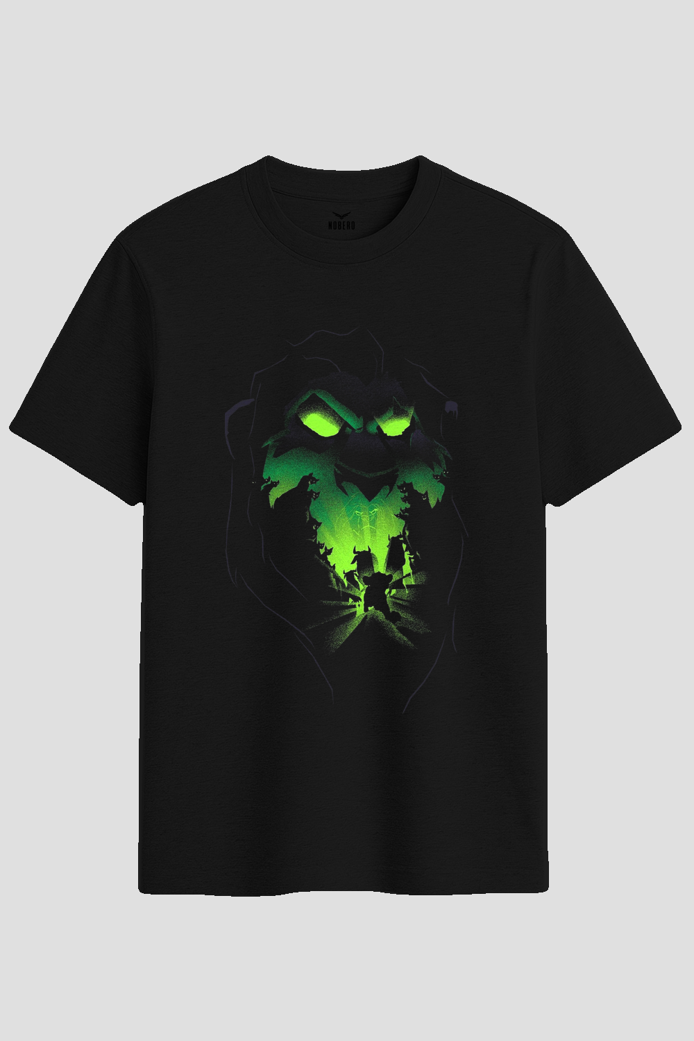 Dark Lion Villain Silhouette Graphic T-Shirt
