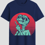 Retro Alien Sunset Graphic T-Shirt