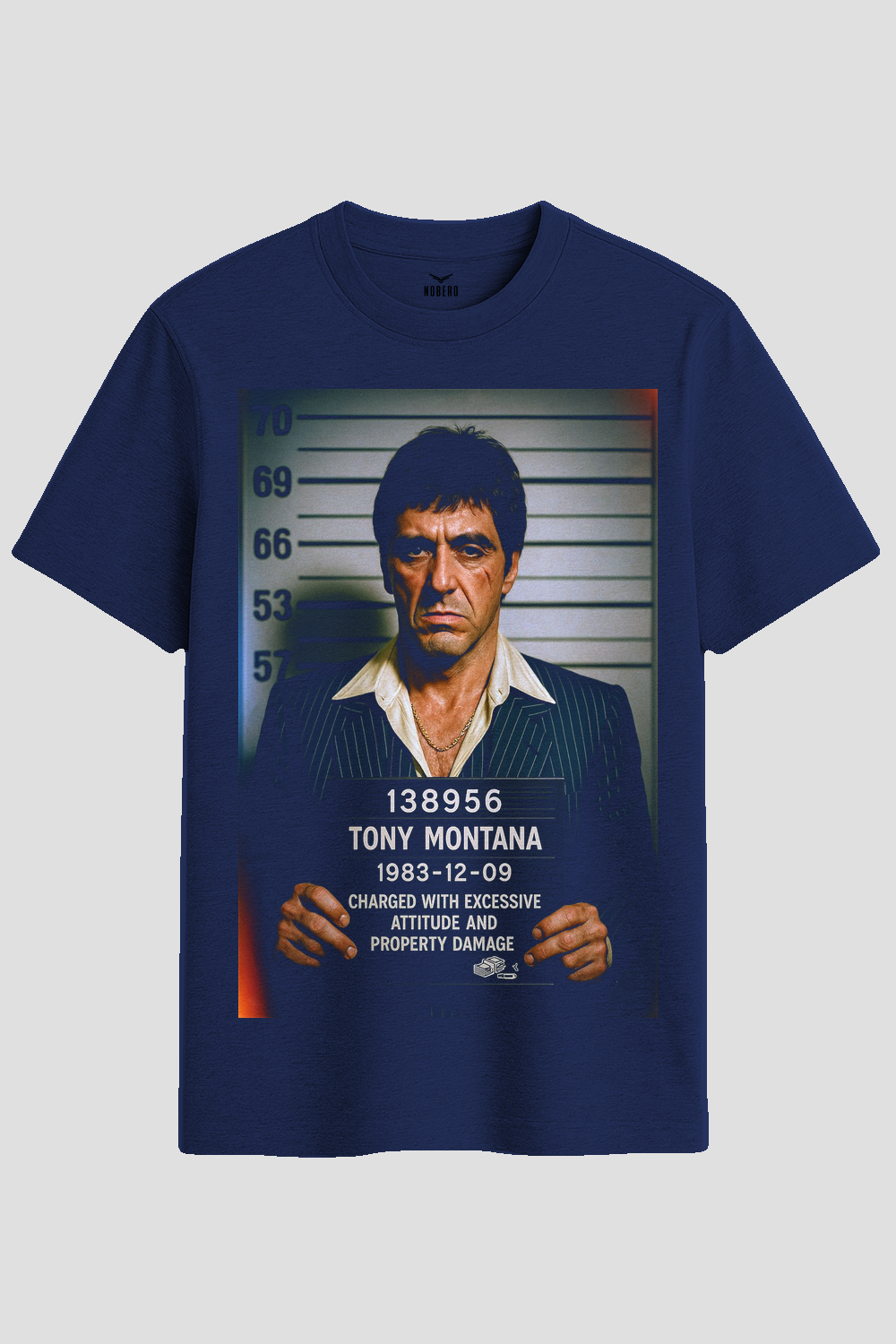 Scarface Tony Montana Mugshot Graphic T-Shirt