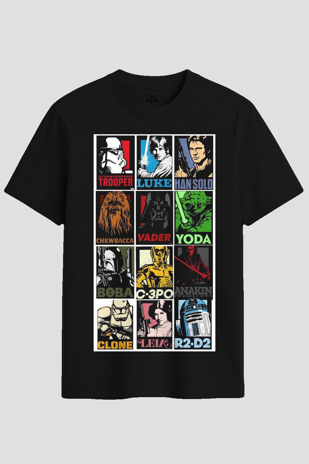 Galactic Character Grid Graphic T-Shirt